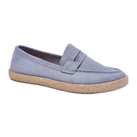 Herren -Slipper mit blauem Geflecht