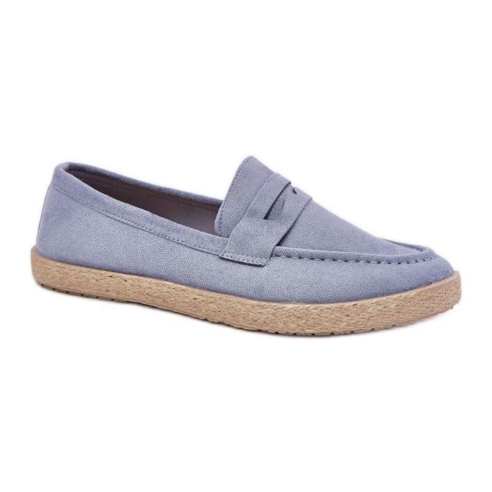 Herren -Slipper mit blauem Geflecht