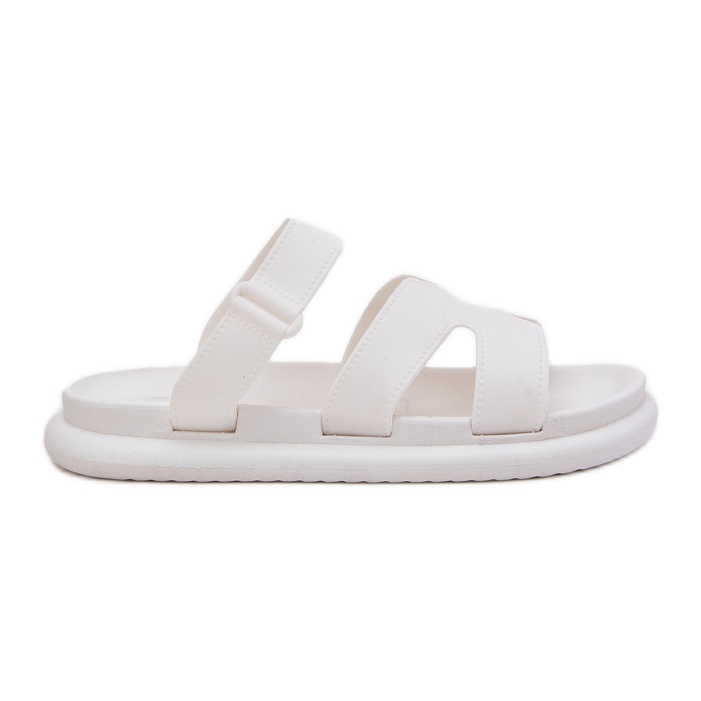 Frauen -Gummi -Hausschuhe mit einem weißen Gürtel