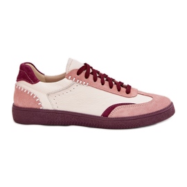 Damenleder -Sneaker Zazoo N1202 Pink rosa