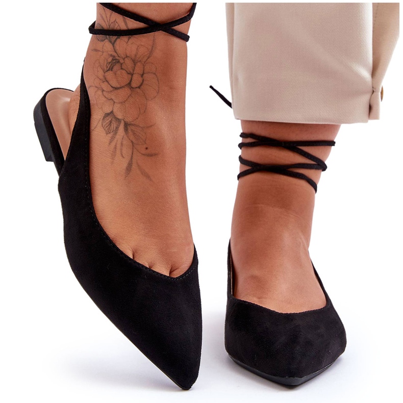 Frauen um Öko-Early Black Ballerinas für Frauen schwarz