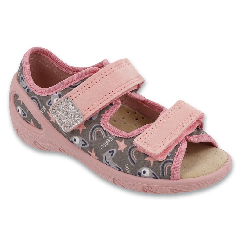 Befado Kinderschuhen PU 063X023 Ledereinsatz rosa