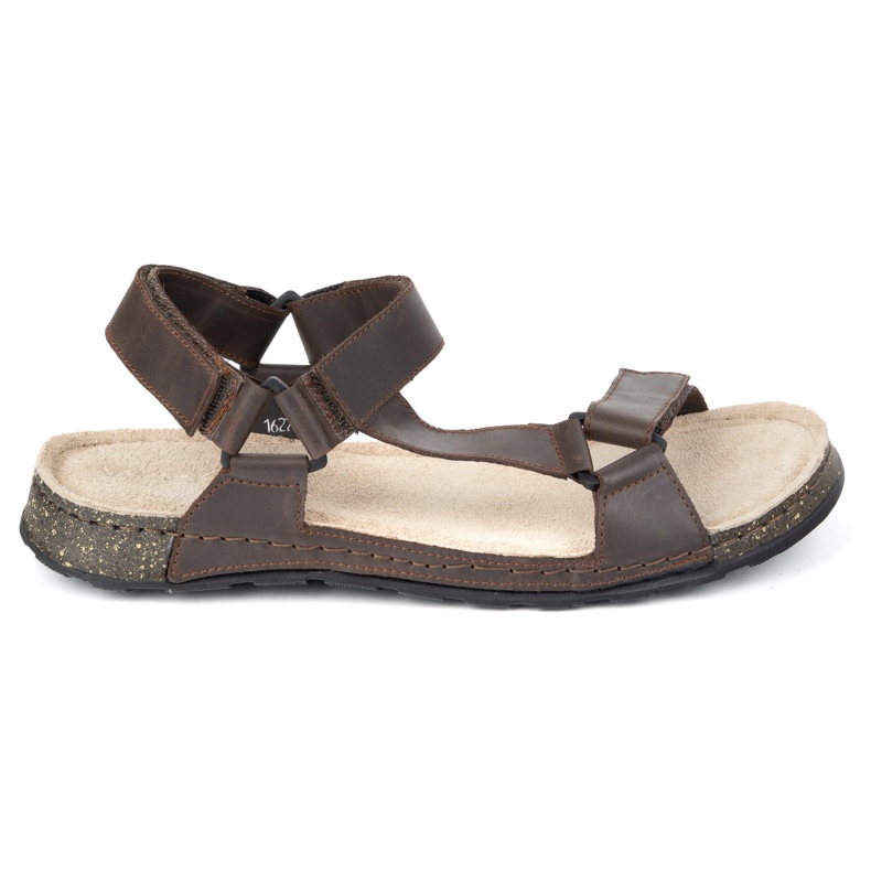 Olivier Herrenleder Sandalen WASAK 0243W BROWN braun
