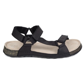 Olivier Herrenleder Sandalen WASAK 0243W Schwarz