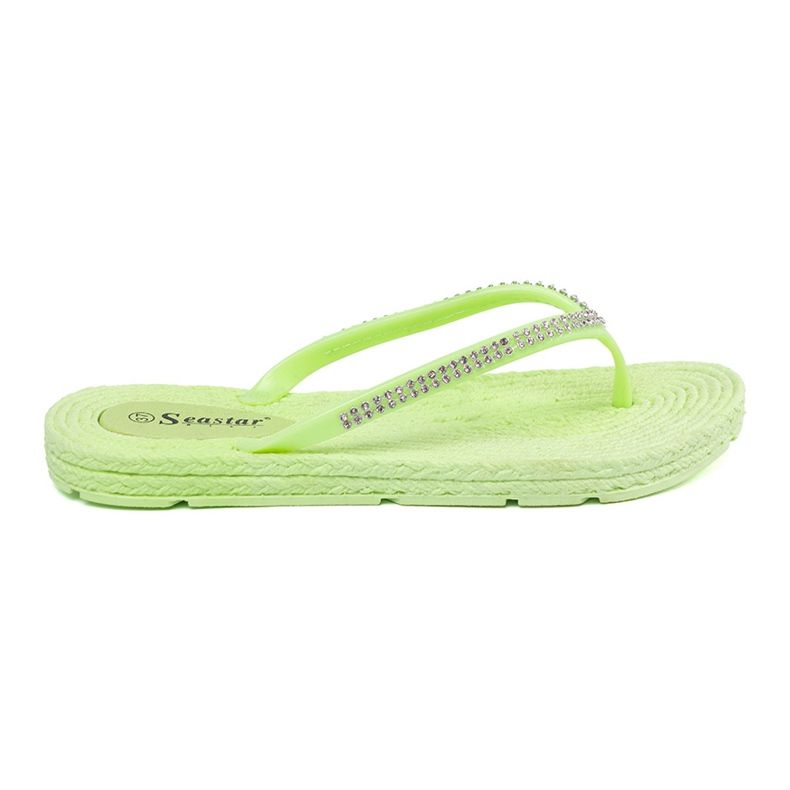 Seastar Grüne Flip -Flops mit Zirkonen