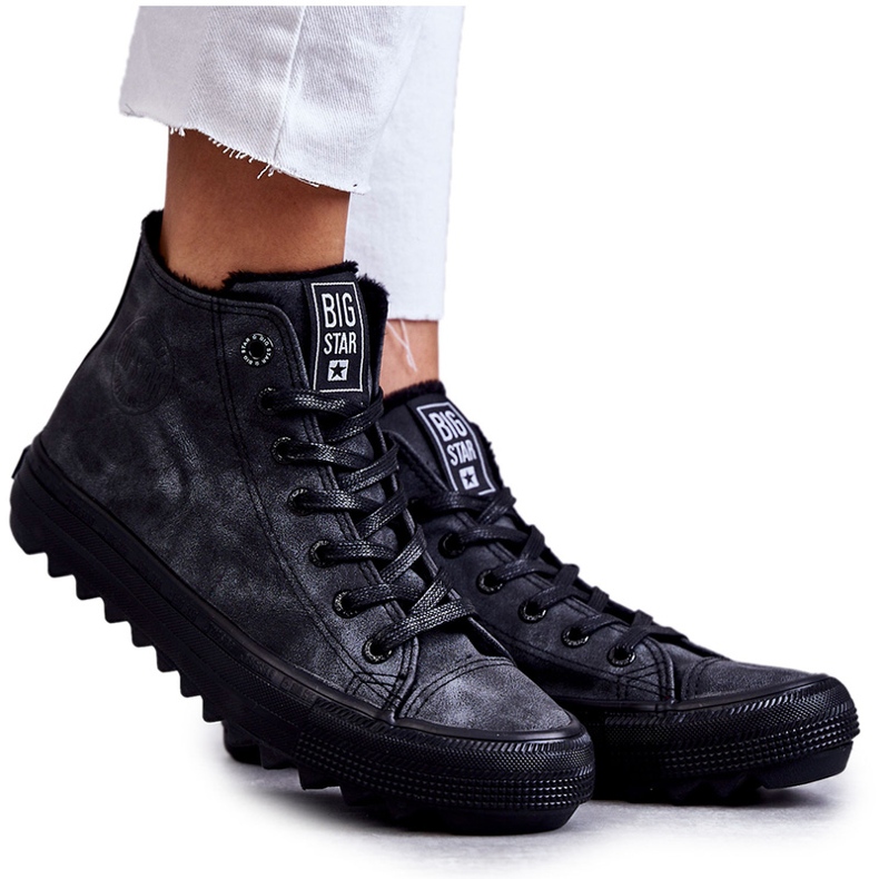 Big Star Big Stern von Frauen isoliert schwarz GG274069 Sneakers grau