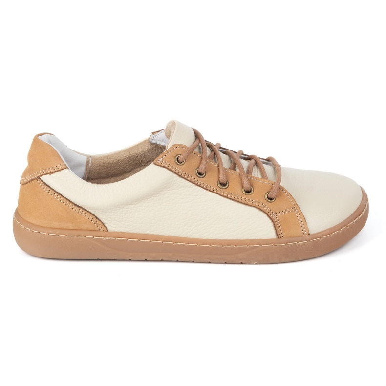 Olivier Frauen Lederschuhe barfuß 910j Beige