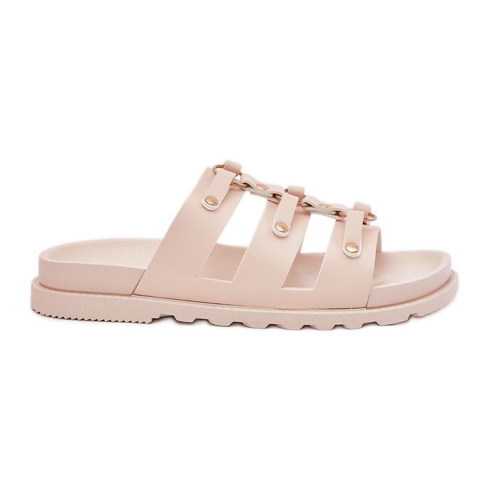 Boto Frauenflip flops mit Streifen leichter Beige Pasiriela