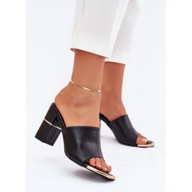 Boto Elegante Frauenflip -Flops auf dem Black Raiza Post schwarz