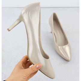 High Heels Frauen Satin -Golden Sergio Leone 1336