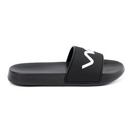 Shelvt Schwarze Flip -Flops mit der Inschrift