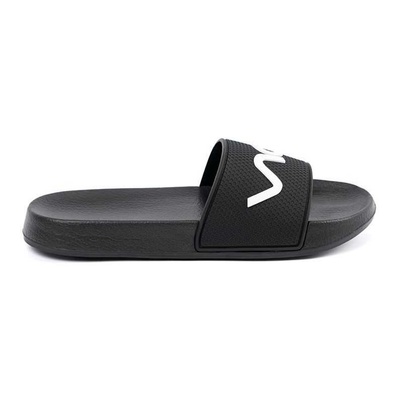 Shelvt Schwarze Flip -Flops mit der Inschrift