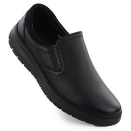 Herrenschuhe elegant schieben schwarz unisoft 7155