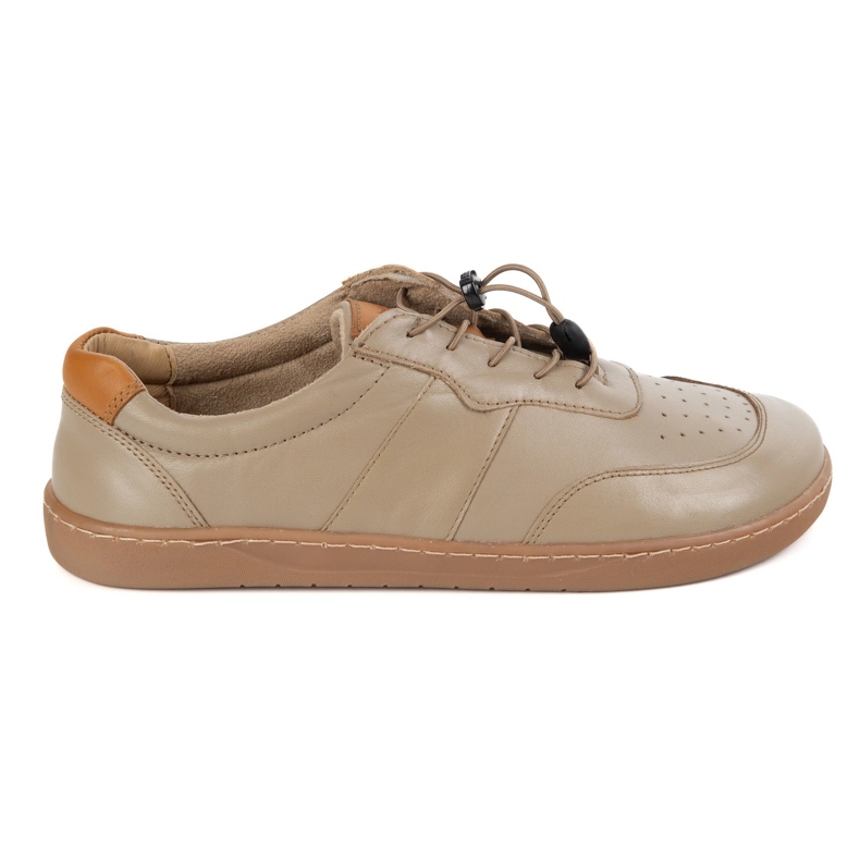 Olivier Barfußschuhe für Frauen minimalistische Lederbreite Aria Cappuccino beige