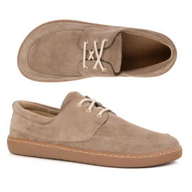 Olivier Frauenmokassins barfuß 0797W - polnische Spitzen -up -Lederschuhe beige