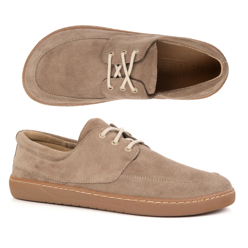 Olivier Frauenmokassins barfuß 0797W - polnische Spitzen -up -Lederschuhe beige