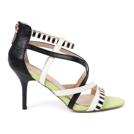 Shelvt Sandalen auf einem gestreiften Stift mehrfarbig