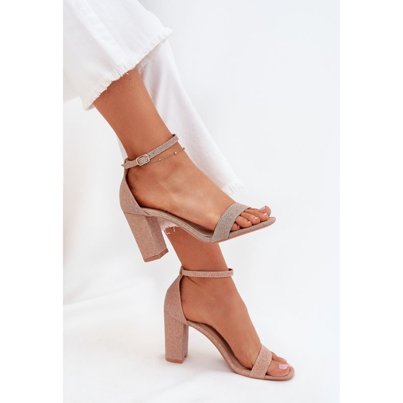 Boto Glänzende Frauensandalen auf dem pink kavina gold golden