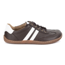 Olivier Barfuß Frauenleder minimalistische Schuhe 1287 braune Turnschuhe