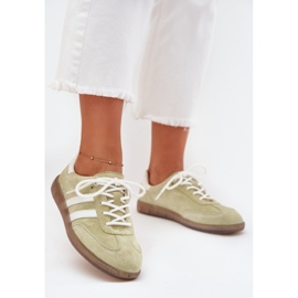 Boto Niedrige Leder -Sneaker Frauenlime Ismina grün