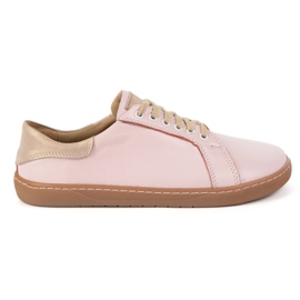 Olivier Aura: Frauen rosa barfuß Leder -Sneaker modischer minimalistischer Schuhe, Zero Drop