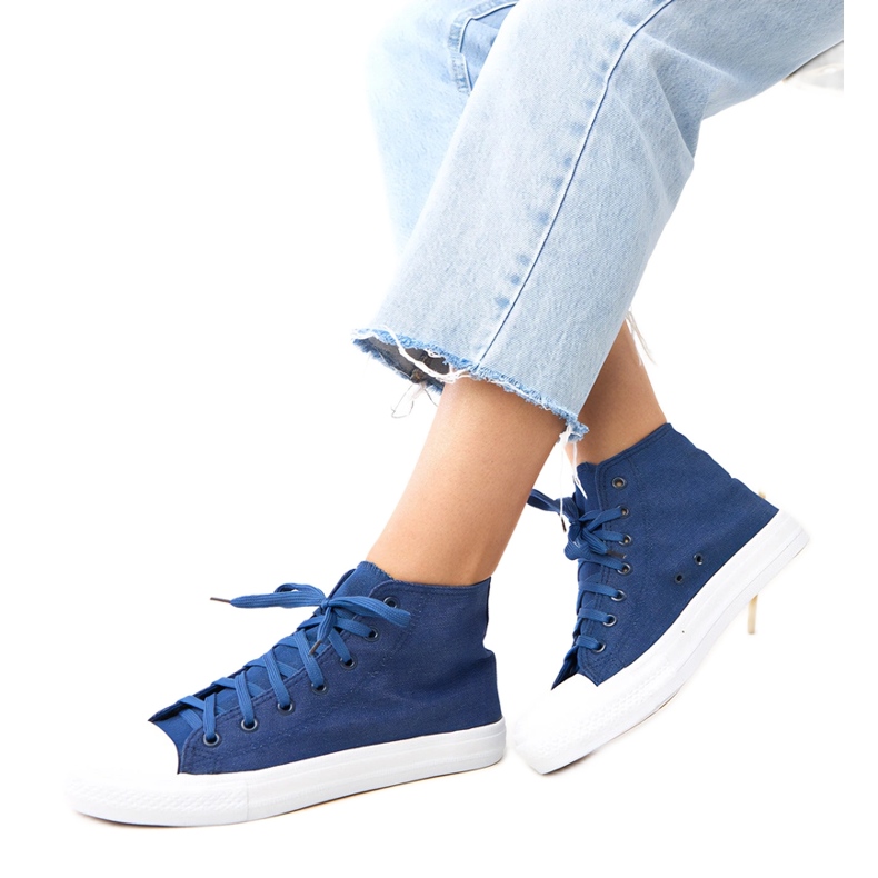 Jeans High Sneakers Ghan blau
