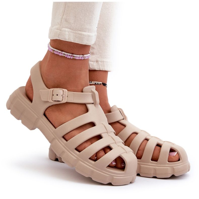 Marquiiz Römische Sandalen aus Schaumstoff für Damen Beige Gasaria