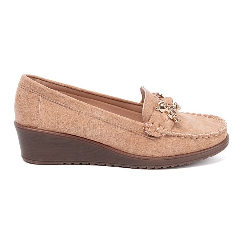 Shelvt Frauenschuhe mit Missie auf Anwendung beige