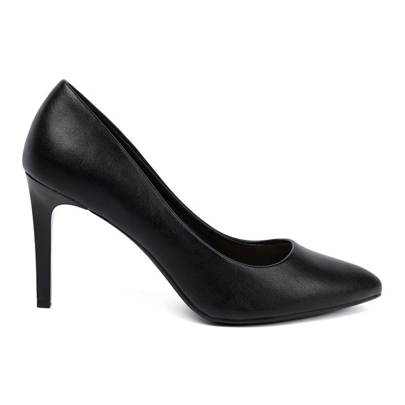 Sergio Leone Klassische schwarze Pumpen auf einer High Heel