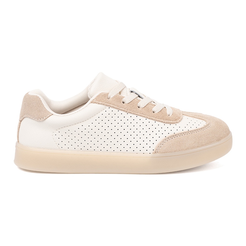 Sergio Leone Frauen -Sneaker Openwork Light Beige