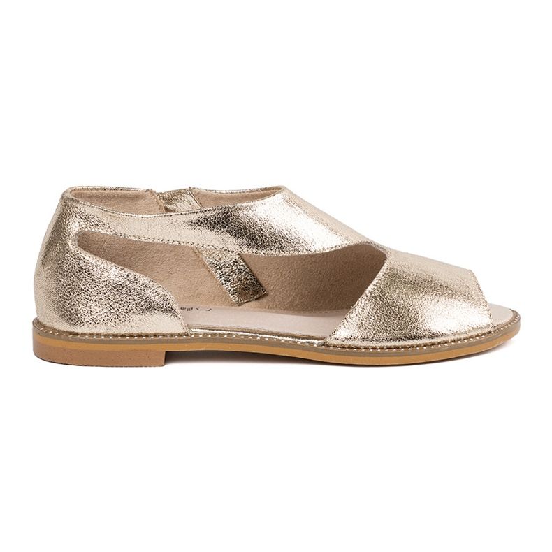 Goodin Goldene Frauensandalen mit Ausschnitten