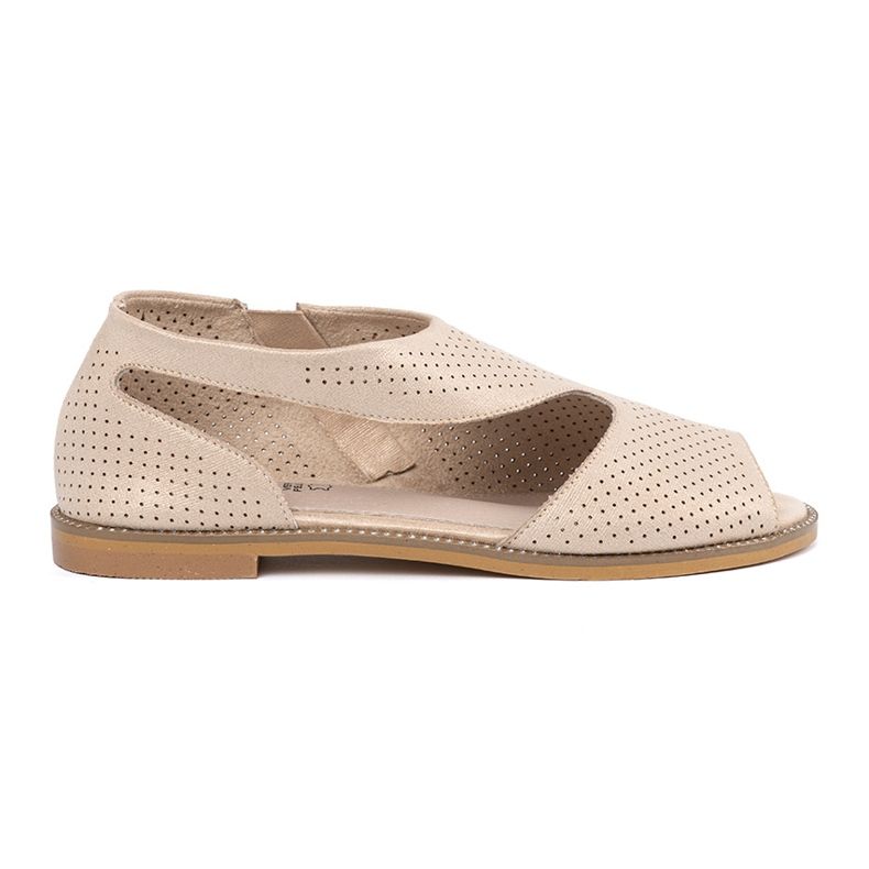 Goodin Goldene Sandalen auf einer flachen Sohle