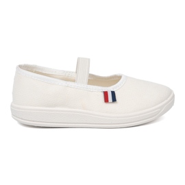 Shelvt Helle weiße Schuhe mit einem flexiblen Gürtel