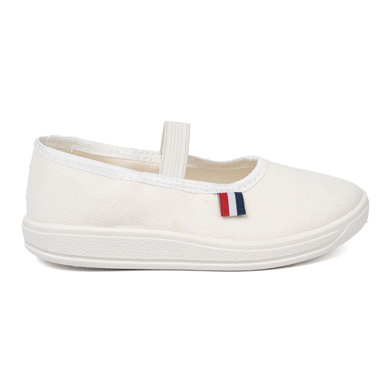 Shelvt Helle weiße Schuhe mit einem flexiblen Gürtel