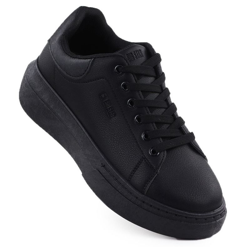 Frauen Sportschuhe auf der Plattform Black Big Star SS274244 schwarz