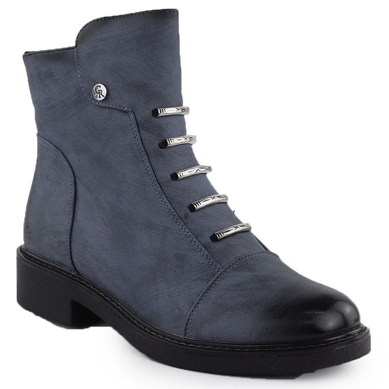Jezzi Isolierte blaue Stiefel der Frauen ASA252-5
