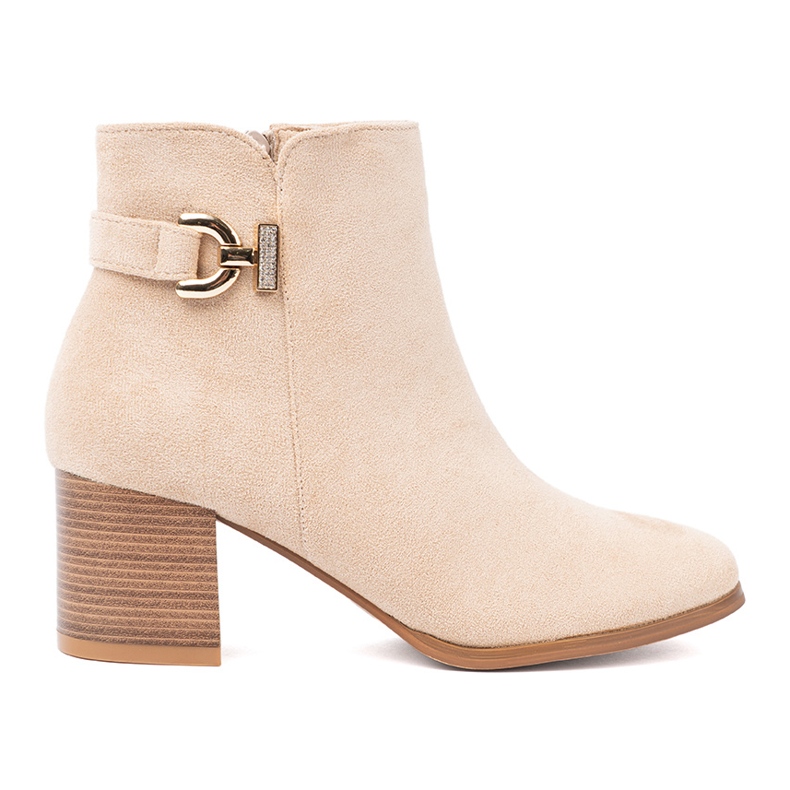 Shelvt Elegante Stiefel im leichten Beige