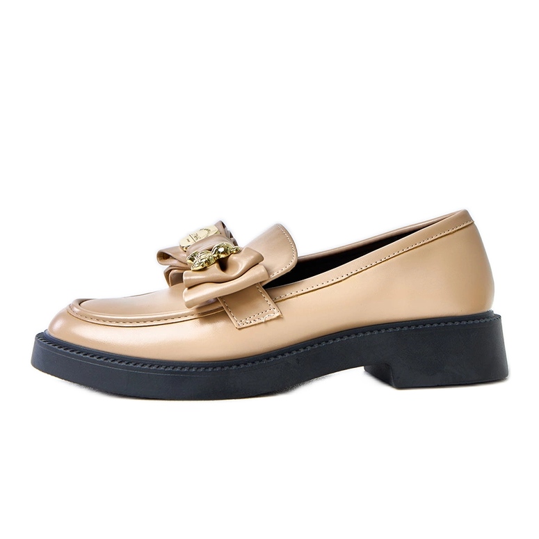 Beige Slipper mit Bogen und Teriwa Bär