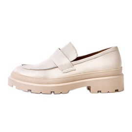 Beige Mocasins aus Eco -Leder Seraphin