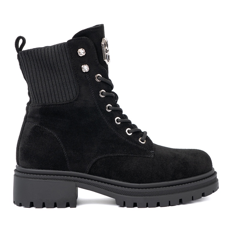 Shelvt Elegante schwarze Arbeiter mit glänzenden Kristallen