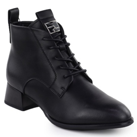 Schwarze Vinceza 66805 Leder -High Heels