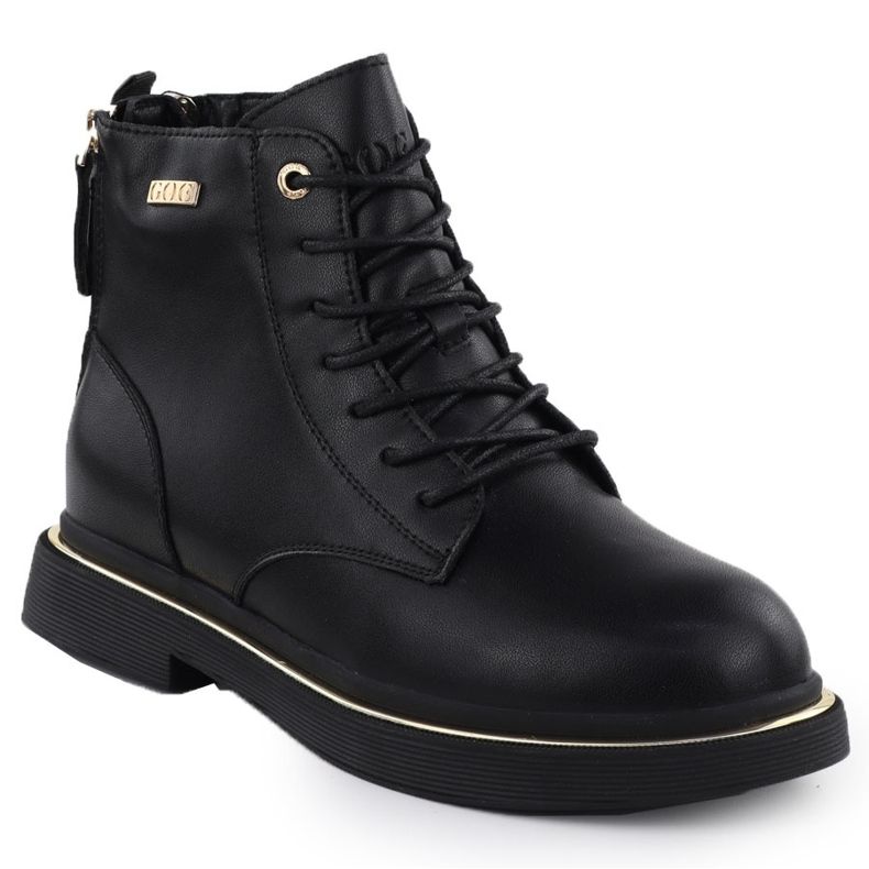 GOE Frauen Lederstiefel schwarzer SS2N4101