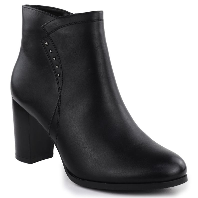 Frauen Lederstiefel auf der Säule isoliert Schwarzes Sergio Leone BT25015