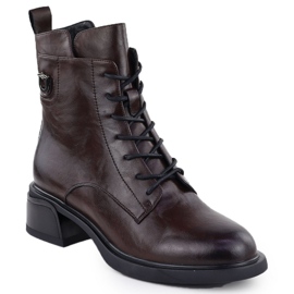Damen Lederstiefel Filippo DBT7369 Damen -braune Arbeiter für Frauen