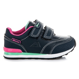 American Club Turnschuhe, Klettverschluss blau