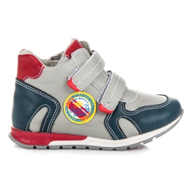 American Club Sportschuhe mit Klettverschluss grau