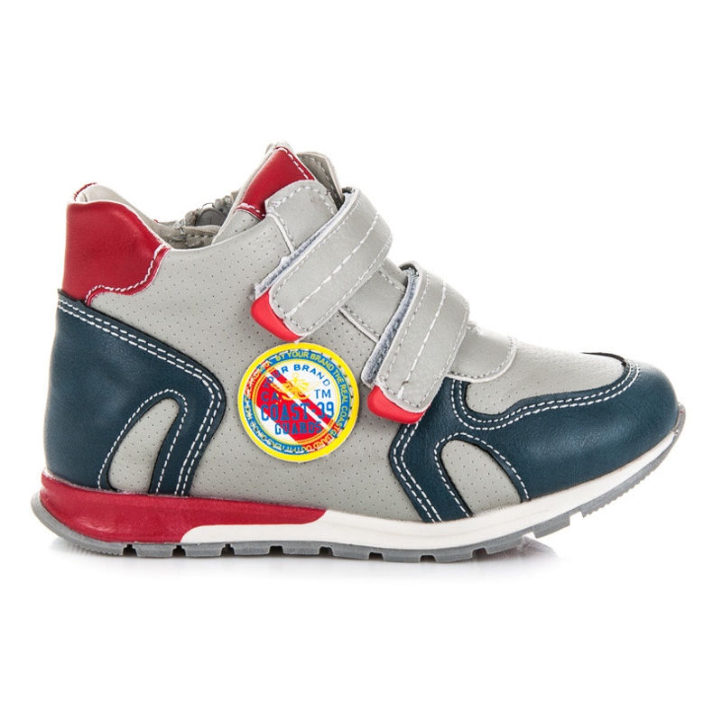 American Club Sportschuhe mit Klettverschluss grau
