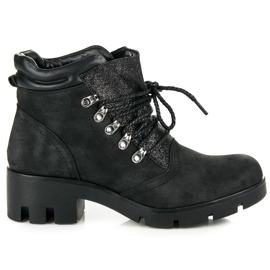 Vinceza Gebundene Wanderschuhe schwarz