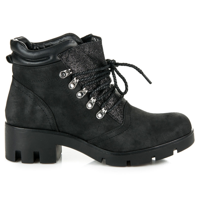 Vinceza Gebundene Wanderschuhe schwarz