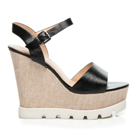 Super Mode Schwarze Keilabsätze